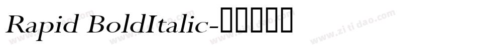 Rapid BoldItalic字体转换